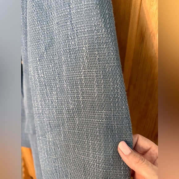 Unbranded Nubby Tweed Slate Blue Blazer With Gold Buttons Very Chic!! Sz XL - Picture 7 of 15